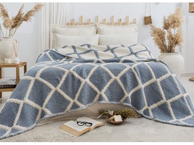 Муслиновое покрывало Saheser - Savio Blue (Turkey), 220 х 240 см Муслиновое покрывало Saheser - Savio Blue (Turkey), 220 х 240 см